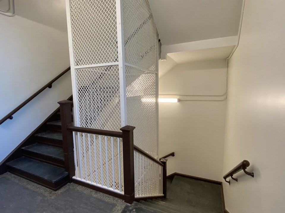 Rehabilitated interior stairwell
